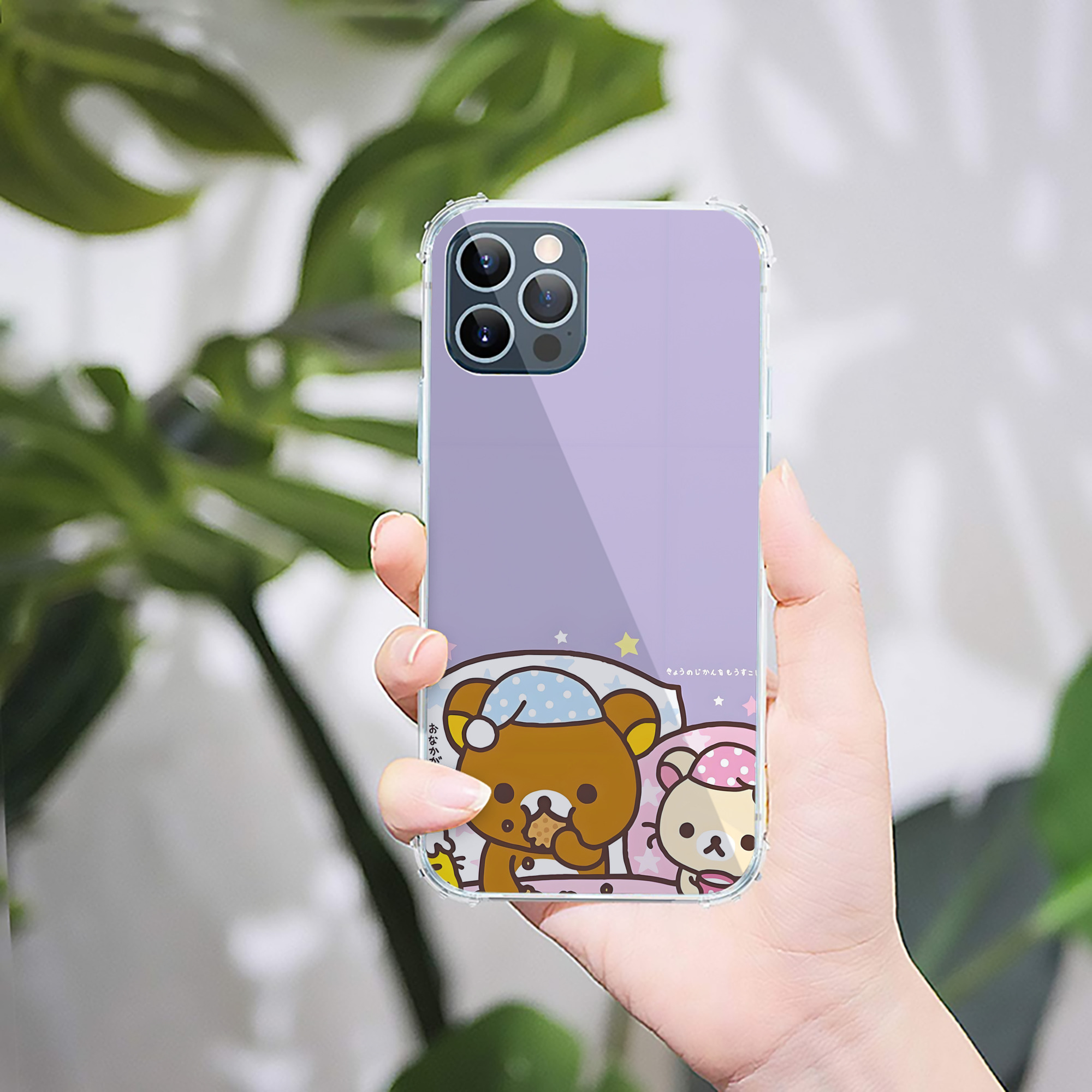 （画像用） リラックマ リラックマ キイロイトリ Rilakkuma Korilakkuma Kiiroitori 【iPhone 12シリーズ対応】透明スマホケース（クリアソフトケース）